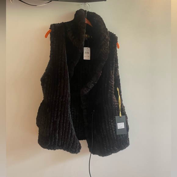 metric knits Jackets & Blazers - Fur Vest with pull string closure. Never worn!